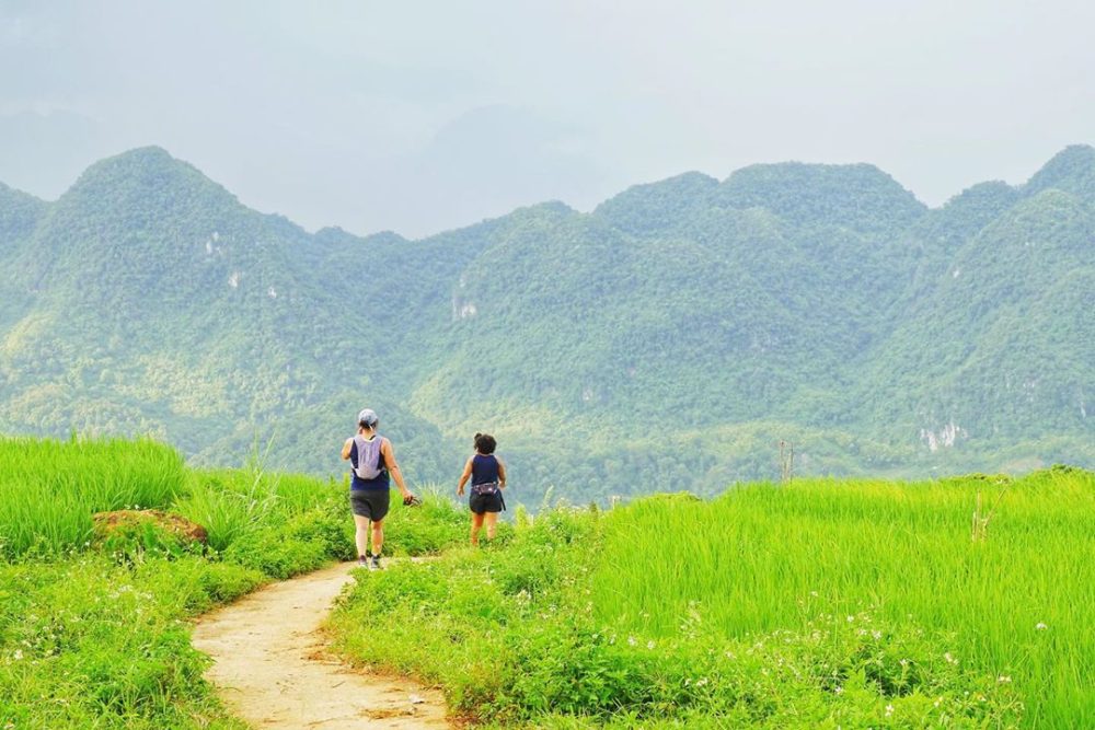 Pu Luong hiking experience with slow walking through rice terraces and local villages
