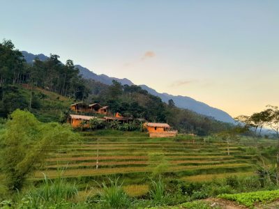 Eco lodge in Pu Luong Nature Reserve with mountain and valley views