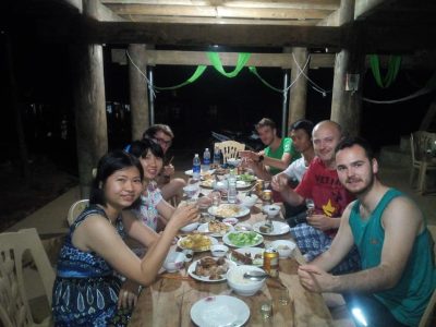 Overnight homestay in Pu Luong during a 2 days 1 night hiking trip