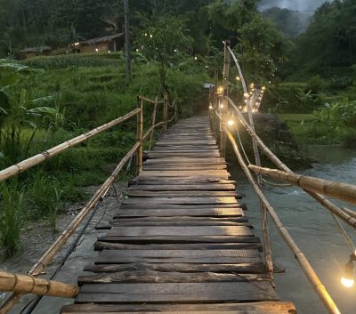 Quiet evening at an eco lodge during a Pu Luong trekking journey
