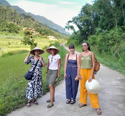 Local guide leading trekking in Pu Luong Nature Reserve