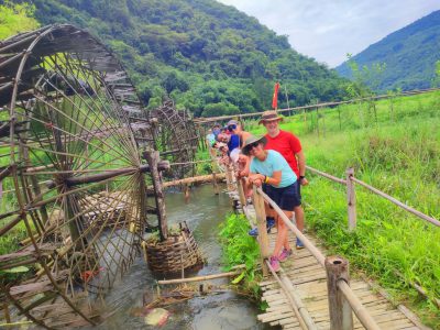 Pu Luong trekking water wheels village irrigation