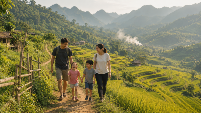 Easy trekking trail for families in Pu Luong Vietnam