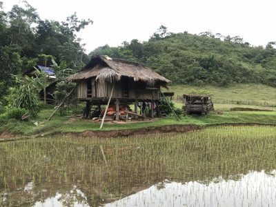 Quiet countryside and rice valleys in Mai Chau Vietnam