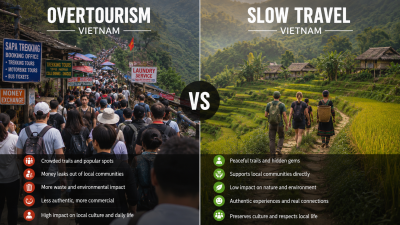 Comparison between crowded tourism and ethical slow travel in Vietnam