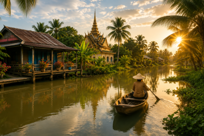 Quiet rural life and Khmer culture in Tra Vinh Vietnam